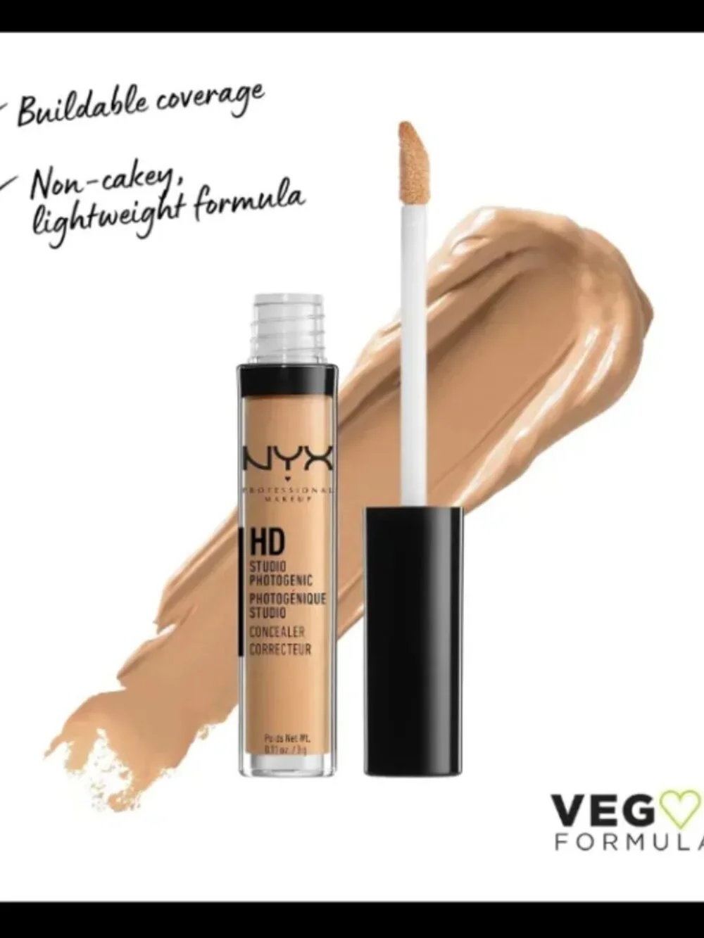 Nyx Concealer Hd Studio Photogenic, 6.5 Golden, 3G - Image 2 Nyx Concealer Hd St